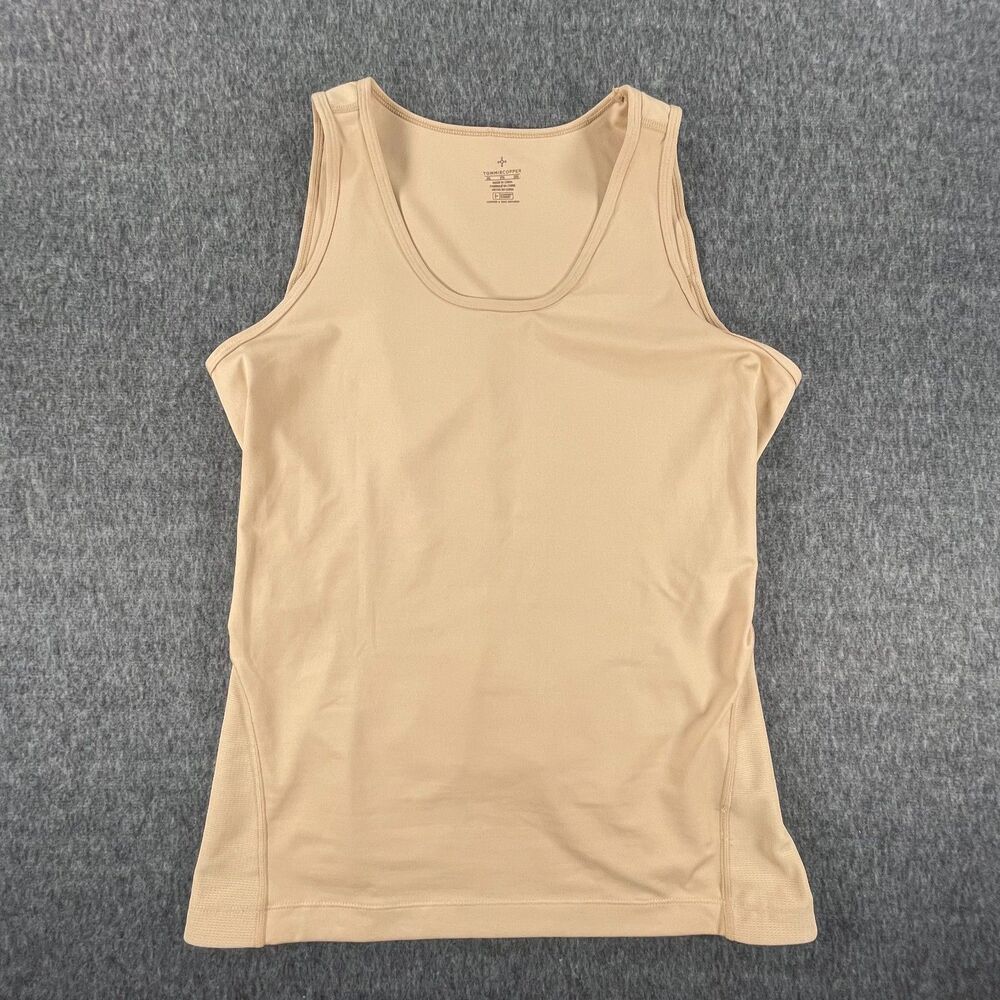 Tommie Copper Women's Compression Tank Top Nude Beige Core Support 2XL - Picture 2 of 12